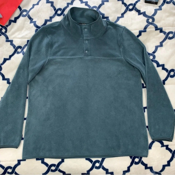 32 Degrees Heat Dark Teal Plush Fleece Pullover Sweatshirt size Large - Picture 2 of 6